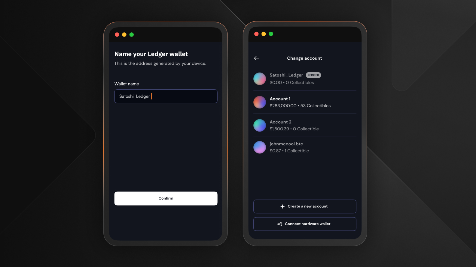Step 4 of connecting a Hardware wallet on Xverse